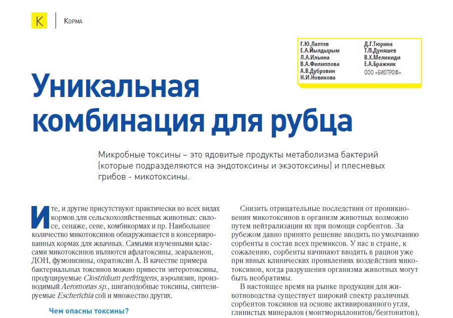 Уникальная комбинация для рубца
